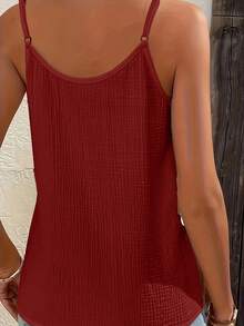 Camiseta sin mangas elástica y cómoda de talla grande, perfecta para estar en casa, viajar o ir de vacaciones.Tirantes ajustables. - Rosa + Rojo + Blanco - Ver 5