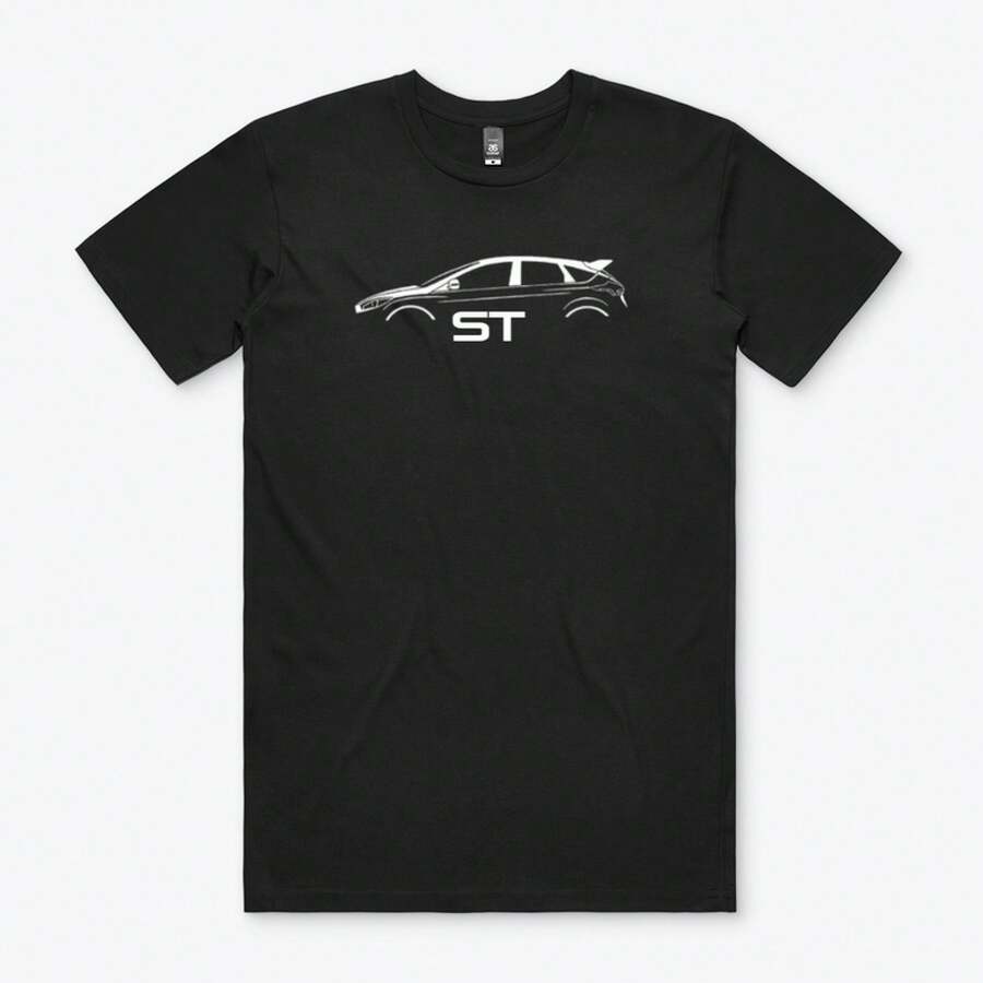 FOCUS ST Car T Shirt M Sport Racing S To 2XL Gift - 黑色 - 查看 1