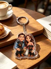 Personalized 2D Figure Acrylic Photo Keychains,Gifts For Her/Him, Suitable For Birthdays Weddings Parties Anniversaries, Teacher's Day, Back To School - Multicolor - View 3