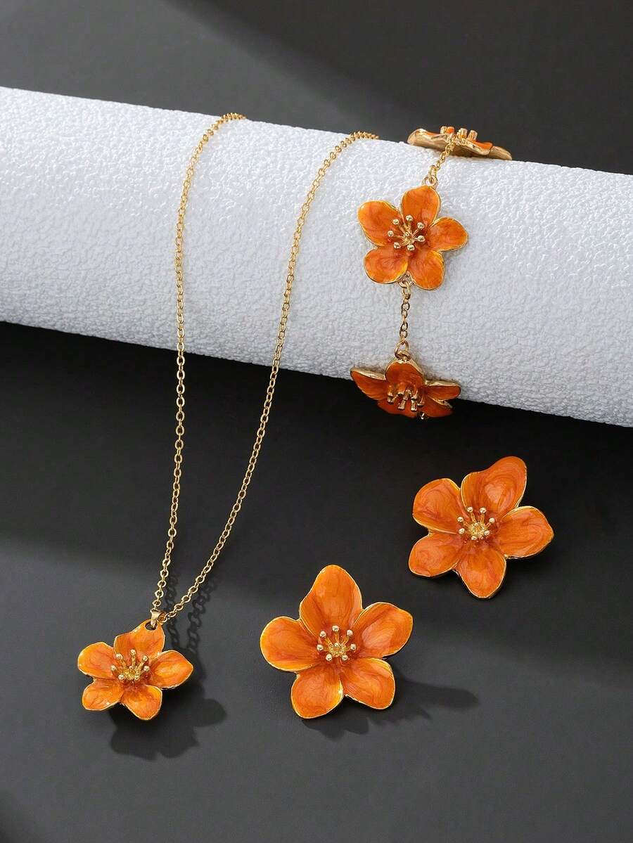 Tobillera de estilo bohemio: sencilla, versátil y un delicado accesorio de cadena para mujeres. - Naranja - Ver 1