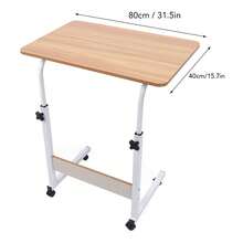 Table d'ordinateur à roulettes - Noyer - Voir 4