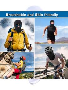 1pc/2pcs Unisex Printed Cycling Balaclava Ski Mask Motorcycle Climbing Headwear, Suitable For Daily Outings, Travel, Hiking, Climbing And More - Multicolor - View 8