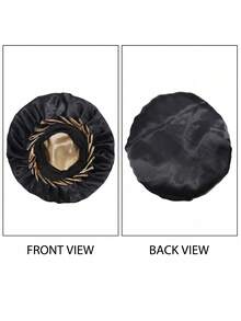 CONFLASS Bohemian Style Ruffle Double Layer Satin Sleep Bonnet, Soft Luxurious Reversible Silk Satin Hair Cap, Elastic Curly Hair Nighttime Hair Protection Cap - Multicolor - View 6