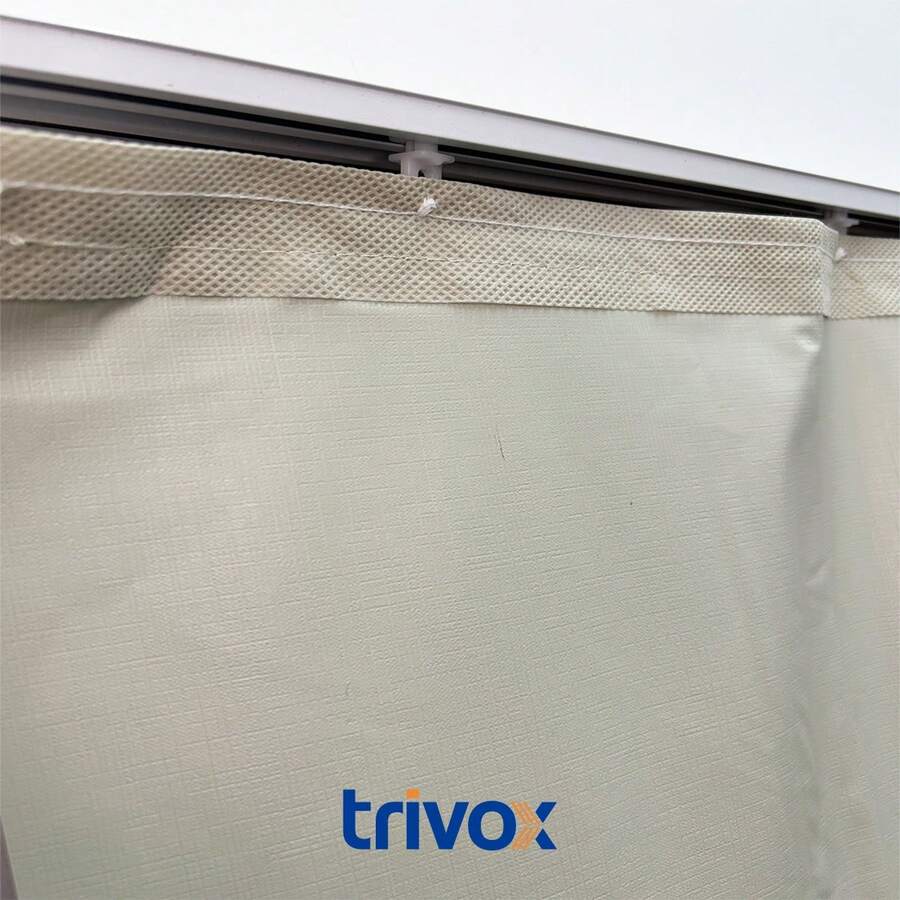 Cortina Corta Luz Trilho Rodiz Blecaute Blackout 2,80 X 1,80 - Bege - Visão 1