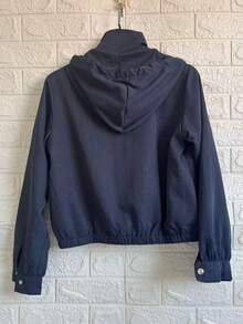 Women's Windbreaker Bomber Jacket - Navy Blue ZY1003 - View 3