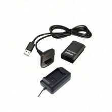 360 Battery Kit, Charger, Cable, Charge & Play - Black - View 1