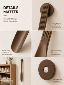 Magnetic Long Handle Shoe Horn, Thickened Non-Bending Shoe Assist Stick With Hanging Hole, Assistive Tool For Elderly, Pregnant Women And Disabled People To Put On Shoes, Portable Slouchy Shoe Wearer, Suitable For Home And Travel, Multiple Colors Available - Magnetic Short Handle - View 4