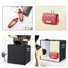 Puluz Caja de luz de estudio fotográfico (9.8*9.8 pulgadas/25*25cm) Kit de estudio portátil plegable de instalación rápida con tela de luz suave, tienda de fotografía o equipo de luz blanca, con 12 fondos de colores (6 papeles, 2 colores en 2 lados) Negro - Negro - Ver 6