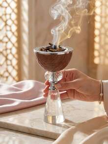Light Luxury Crystal Glass Incense Burner, Middle Eastern Arabic Style Bakhoor Burner, Can Be Used As Aroma Diffuser, Home Decor, Bedroom, Living Room Centerpiece, Office, Yoga Space, Parties, Elegant Ambiance - Multiple Styles - View 1