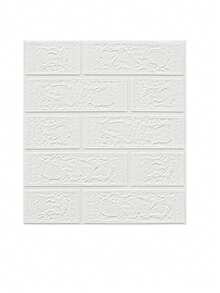 1/5/10/20 piezas Papel tapiz autoadhesivo con patrón de ladrillo 3D, pegatina de pared de espuma a prueba de agua y anticolisión, pegatina decorativa con textura de ladrillo blanco, adecuada para dormitorio, sala de estar y renovación de hogar de alquiler, decoración de baño y cocina, pegatina de pared de ladrillo de espuma autoadhesiva a prueba de agua y humedad (5 piezas/set) - Varios estilos - Ver 7