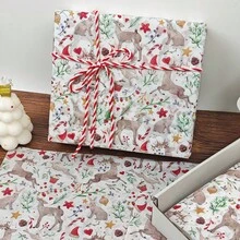 10/30/50 Sheets Christmas Reindeer Pattern Thin Paper, 20.0 Inches X 14.0 Inches Gift Wrapping Paper, Suitable For Christmas Wedding, Valentine'S Day Gifts, Birthday Gift Wrapping, Bouquet Wrapping, Gift Bag Filling, And Party Gifts - View 8