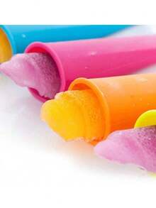 1/6pcs Reusable Silicone Popsicle Molds With Lids, Popsicle Maker For Making Popsicles, Yogurt Bars, Jelly, Kitchen Tool Accessories - Multicolor - View 5