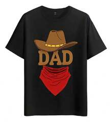 Tshirt Muscle Freaks Padre Vaquero Estilo Camiseta Dia Del - Negro - Ver 1