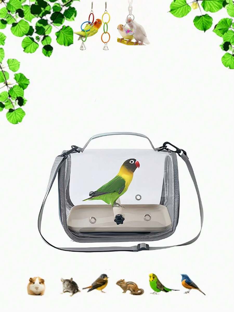 便攜式鳥類旅行攜帶袋,適用於鸚鵡與鳥類、小型爬行動物,舒適寵物攜帶袋,適合旅行、戶外活動與寵物就醫,鳥類配件、鳥籠、花園植栽盆 - 查看 1