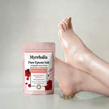 MYRRHALIA 85g/3oz 玫瑰精油艾普森鹽，旅行裝復活節沐浴浸泡鹽，艾普森鹽/艾普森鹽沐浴浸泡鹽/沐浴鹽/艾普森鹽浸泡用，三重玫瑰精油艾普森鹽，蜂蜜玫瑰艾普森鹽，聖誕玫瑰艾普森鹽，硫酸鎂沐浴鹽，足浴鹽，浴室 - Rose - 查看 4