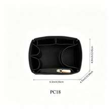 18pcs Felt Organizer Insert Liner For Picotin 22, High Quality Large Capacity Inner Bag, Handbag Organizer (Black) - Black - View 7