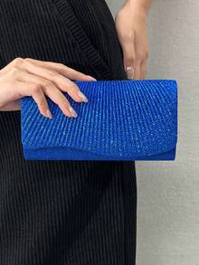 Bolso de mano brillante para mujer, adecuado para fiestas diarias. - Plateado - Ver 1