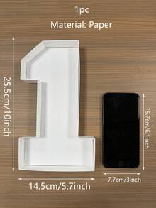 1 个 0-9 数字形状托盘，摄影道具，DIY 食品托盘，装饰纸板数字盒，适用于老年人生日、水果、饼干、甜点盘、蛋糕展示、毕业典礼、1 岁生日、家庭聚会、新娘送礼会，手工制作 - 彩色 - 查看 16