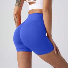 Women's High-Waisted Fitness Leggings With Tummy Control And Hip-Lifting Features, Three-Quarter Length. - Navy Blue - View 7