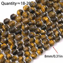 8mm Natural Faceted Lulutong Stone Beads With Rhombus Spacer Beads, Handmade DIY Beaded Jewelry Semi-Finished Material Accessories Loose Beads - Lulutongzhu - View 11