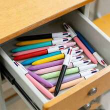 1 Set Multicolor Neutral Pens, 1.0mm, 4-In-1 Colored Pens, Slim Pen Tip With Adjustable Length, Cute Candy Color Series Pens, 4 Colors In One, Suitable For School, Back To School Season, Student Exams, Note Taking, Whiteboard, Office Supplies - Multicolor - View 7