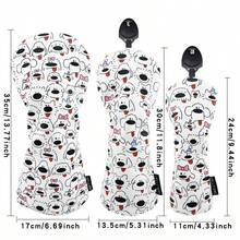 Sarung Stik Golf Kayu dengan Desain Anak Anjing, Bahan PU Tahan Air, Sarung Universal untuk Driver, Fairway Wood, Iron, dan Putter. - D - View 2