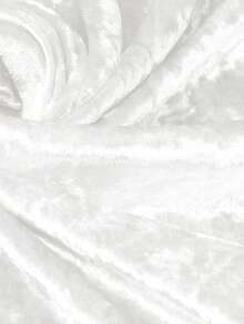 1pc Matte Velvet Fabric, Soft & Luxurious Material, For Handmade DIY, Sewing, Clothing, Interior Decor, Curtains, Decoration - White - View 3