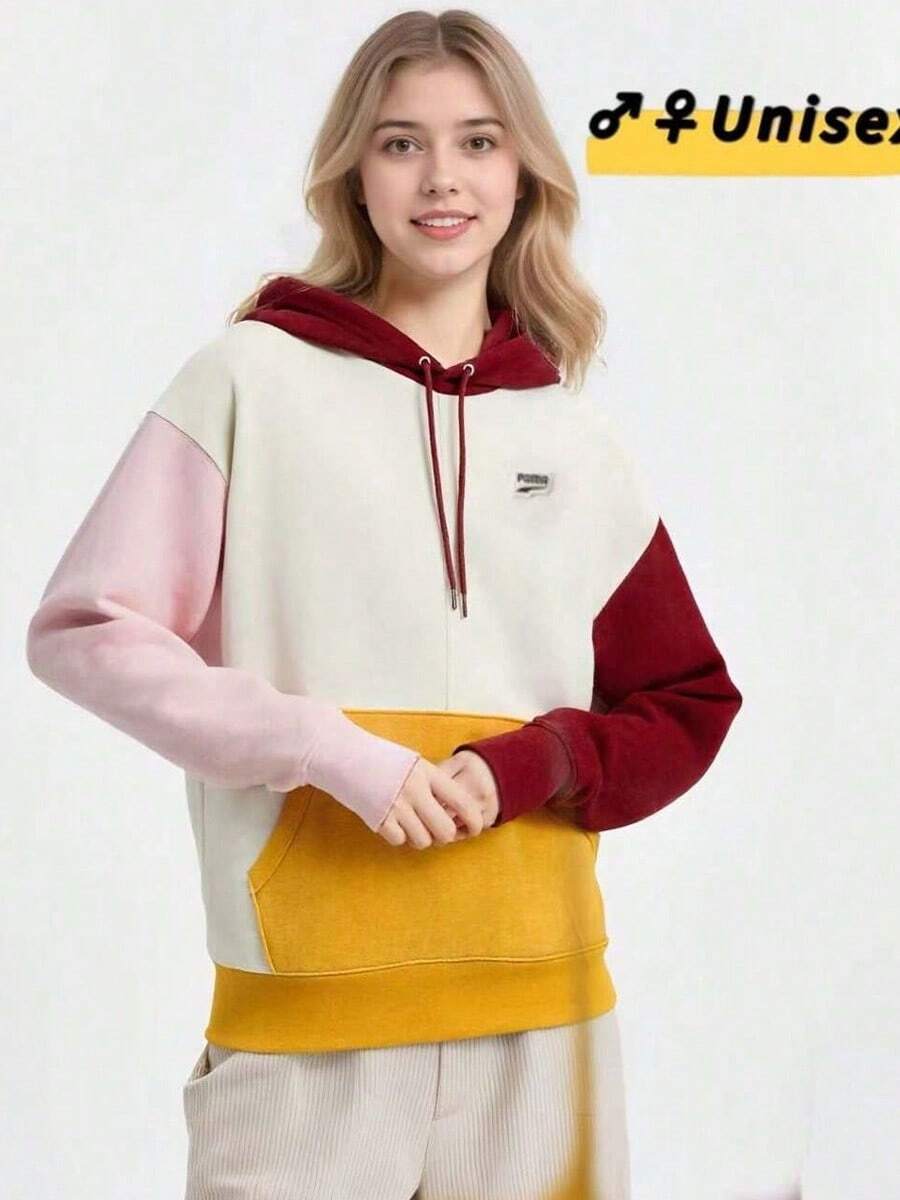 Puma 男女通用舒适休闲套头卫衣 533040 - 米色 - 查看 1