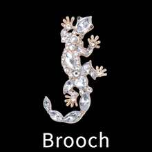 1/3 Fashion Exaggerated Animal Lizard Brooch Niche Design Rhinestone Gecko Pin Versatile Accessory For Dress And Coat - Style - View 5