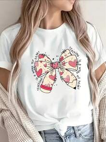 1 Piece Of Lightweight Casual Top In Lavender Tones, With A Soft And Breathable Design And A Delicate Gradient Pattern, Ideal For Leisure Activities In Spring And Summer. - White - View 1