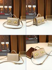 Nuevo bolso bandolera vintage con diseño creativo de ojo de perlas & strass, bolso de lujo Boston de moda para mujer, bolso de mano único - Multicolor - Ver 11
