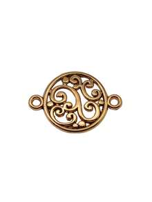 20 cái charm hoa nối 14x20mm làm vòng tay, dây chuyền, trang sức thủ công DIY, phụ kiện làm đồ handmade - Đầu nối wafer - Xem 6