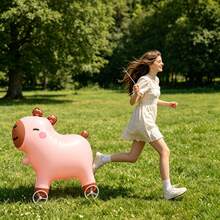 Capybara Shaped Rolling Walking Animal Balloon Toy For Kids, Outdoor Toy, New Year Holiday Christmas Gift Balloon - Multicolor - View 5