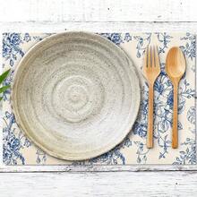 Rectangular Polyester Placemat, Blue And White Chinese Peony Floral And Blue Border Print, Waterproof Heat-Resistant Washable Table Decor Mat, Suitable For Table Decoration And Heat Insulation - Multicolor - View 8