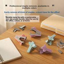 Macaron Color Mini Staple Remover, Powerful And Efficient, Portable And Practical, Effort-Saving, Suitable For Office - Multicolor - View 2