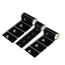 Pita Perekat, Pita Washi untuk Scrapbooking, Pita Perekat Pola Lintasan Balap Mobil & Tempat Parkir, Cocok untuk Scrapbooking, Perencana, Kemasan, Hadiah Ulang Tahun Balap Mobil, Stiker Lintasan Mobil Pita Hitam, Perlengkapan Seni Lintasan yang Dapat Digunakan Kembali - Satu ukuran cocok untuk semua. - View 8