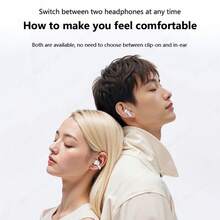 2-In-1 Clip-On & In-Ear Wireless Earbuds For Couples, 2 Pairs TWS Headphones, 30-Hour Battery Life, Hi-Fi Stereo, Digital Display, Sports Earphones Compatible With All Phones, Couple Gift - View 6