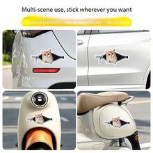 Car Stickers, Cartoon/Anime, Cute, Zipper, Cat, Playful, Luggage, Computer, Electric Motorcycle, Car Body Scratch Stickers, Decoration - Time Cat Stickers - View 2