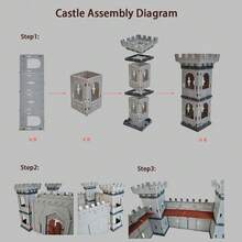 Medieval Castle Knight Soldier Toy Set, Assemble Ancient Castle Siege War Machine Battle Toy Model For Boys, Children Toys 3 Years And Up - F - 查看 8