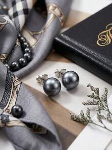 Pendientes de acero inoxidable - Gris - Ver 2