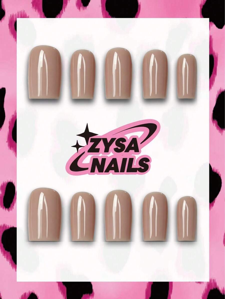 Zysa 10pcs Handmade Nails Press On Nails Short Nails For Summer Vacation Graduation Party - Multicolor - View 1