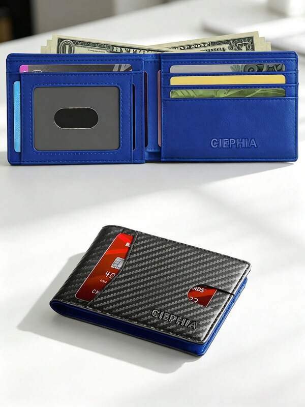 1pc Men's Thin Bifold Front Pocket Minimalist Large Capacity Wallet, RFID Blocking, Simple Design, Ideal Gift For Him