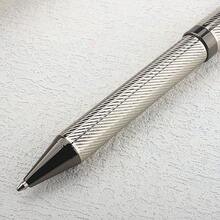 奢華扭紋金屬圓珠筆 磨砂黑 旋轉式主管書寫筆 流暢墨水 商業辦公簽名禮品筆 - 702 - 查看 5