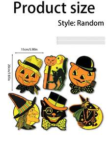 Vintage Halloween Garden Stakes, Pumpkin Lantern Witch Black Cat Yard Decor Signs, Waterproof Halloween Flower Pot Stakes, Suitable For Outdoor Lawn Patio Flower Pot Porch Halloween Party Decoration - Multicolor - View 8