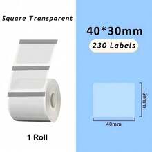 40x30mm Thermal Label Paper Transparent/White/Silver Self-Adhesive Paper Compatible With M110/M220/P1/P50 - 40x30mm - View 12
