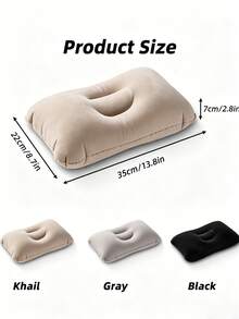 Portable Inflatable Travel Pillow, Ultra-Light Inflatable Camping Pillow, Suitable For Side Sleepers, Compact Lightweight Air Pillow, Suitable For Backpacking, Hammocks And Office Naps, Durable Beach Pillow, Essential Camping Gear, Practical Traveler Gift! - Multicolor - View 5