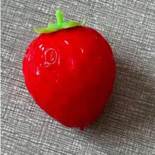 1個大號慢回彈逼真草莓捏捏樂，超柔軟水果模型裝飾，紓壓手指玩具，動漫造型 - 彩色 - 查看 8