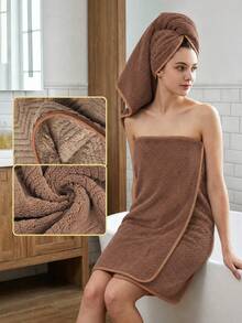 4pcs Mixed Coral Fleece Towel Set, Soft And Skin-Friendly Touch, Suitable For Bathing, Face Wiping, Hair Drying, Bathroom Decor, Hotel, Spa, Home Accessories, Holiday Gifts And More - Multicolor - View 6