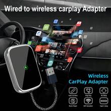 有線轉無線 CarPlay 轉接器，無線 Android Auto 與 Apple CarPlay 轉換器，即插即用 USB 車載連接接收器，相容原廠有線 CarPlay 車型 - A - 查看 6