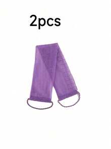 1pc Long Mesh Exfoliating Bath Sponge Set, Double-Sided Design, Gentle And Coarse Exfoliation, Efficient Body Scrubbing, Shower Back Brush, Premium Mesh Fabric, Convenient Hanging Strap Towel, Loofah Bath Sponge, Body Sponge, Smooth Skin - Multicolor - View 14